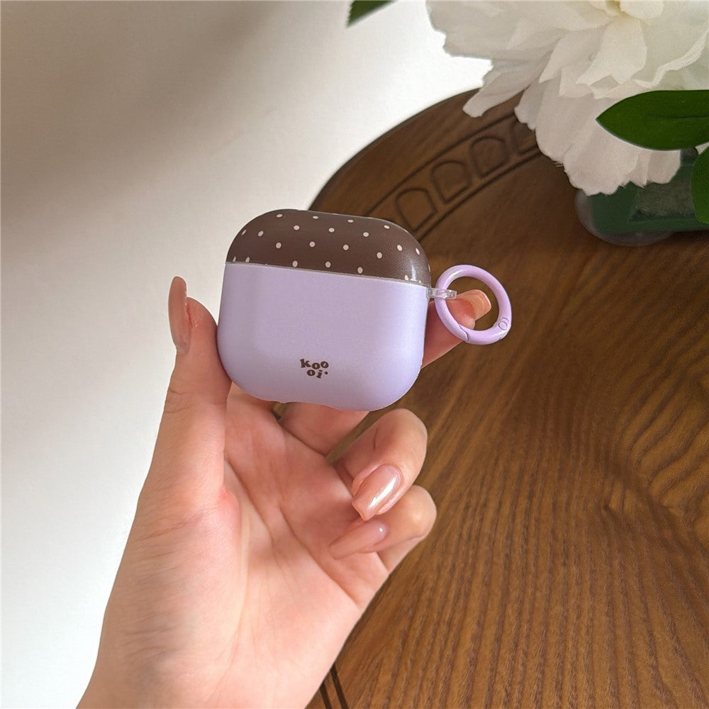 Compatible With AirPods 4 Polka Dot Case Shockproof Shell TPU Protective Cover with Carabiner Clip