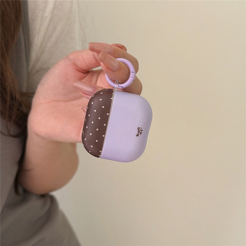 Compatible With AirPods 4 Polka Dot Case Shockproof Shell TPU Protective Cover with Carabiner Clip
