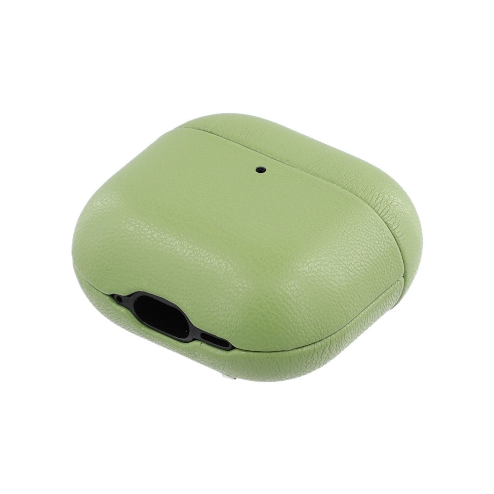 Compatible With AirPods 5 / 4 Case GRS Certified Bio-based Leather Earphone Protective Cover - Blackish Green
