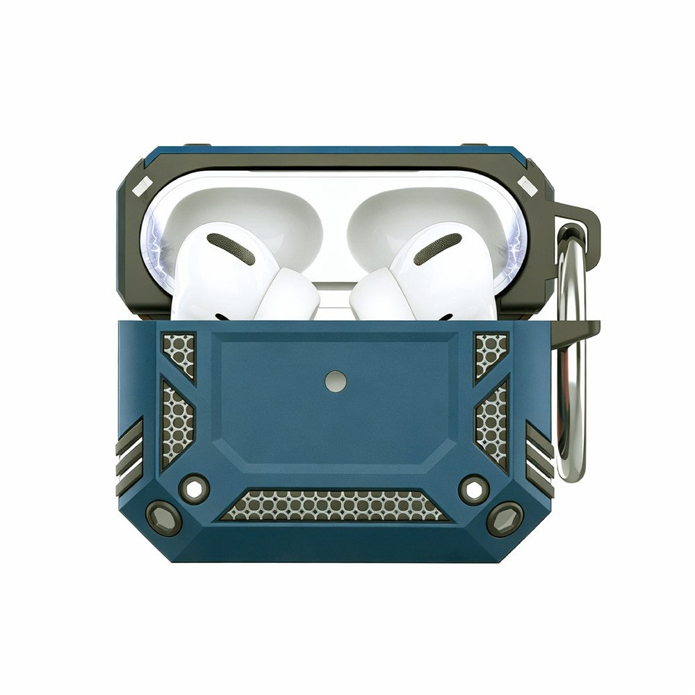 Compatible With AirPods 5 / 4 Case Magnetic PC + TPU Shockproof Protection Earphone Cover with Keychain - Blue