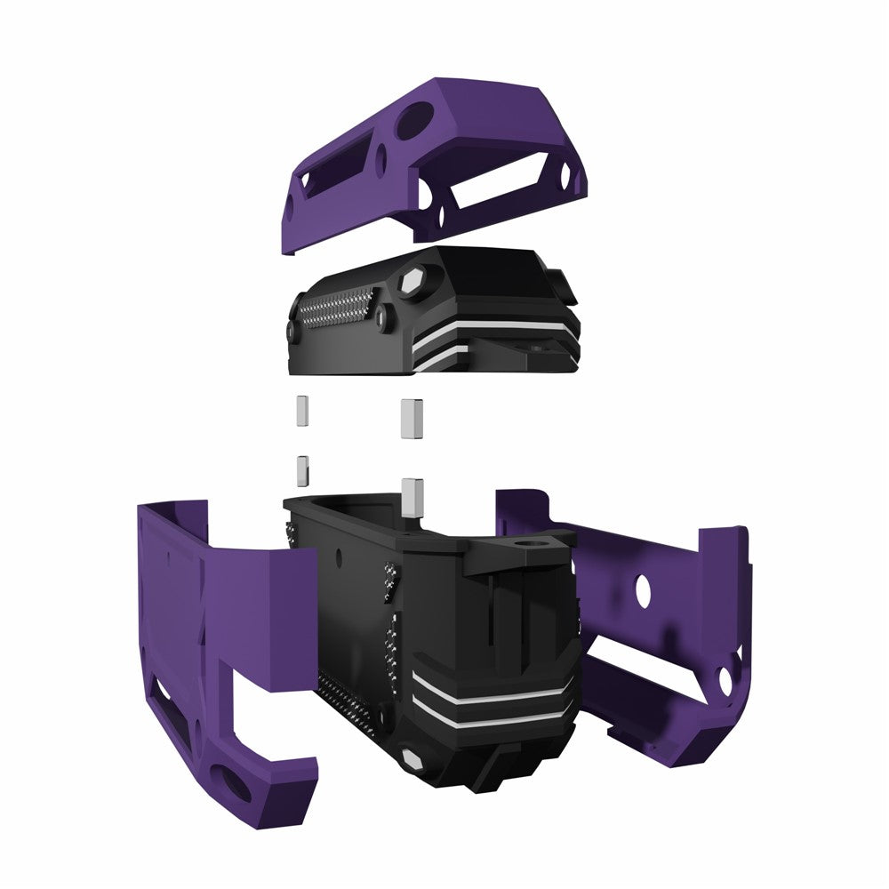 Compatible With AirPods 5 / 4 Case Magnetic PC + TPU Shockproof Protection Earphone Cover with Keychain - Purple