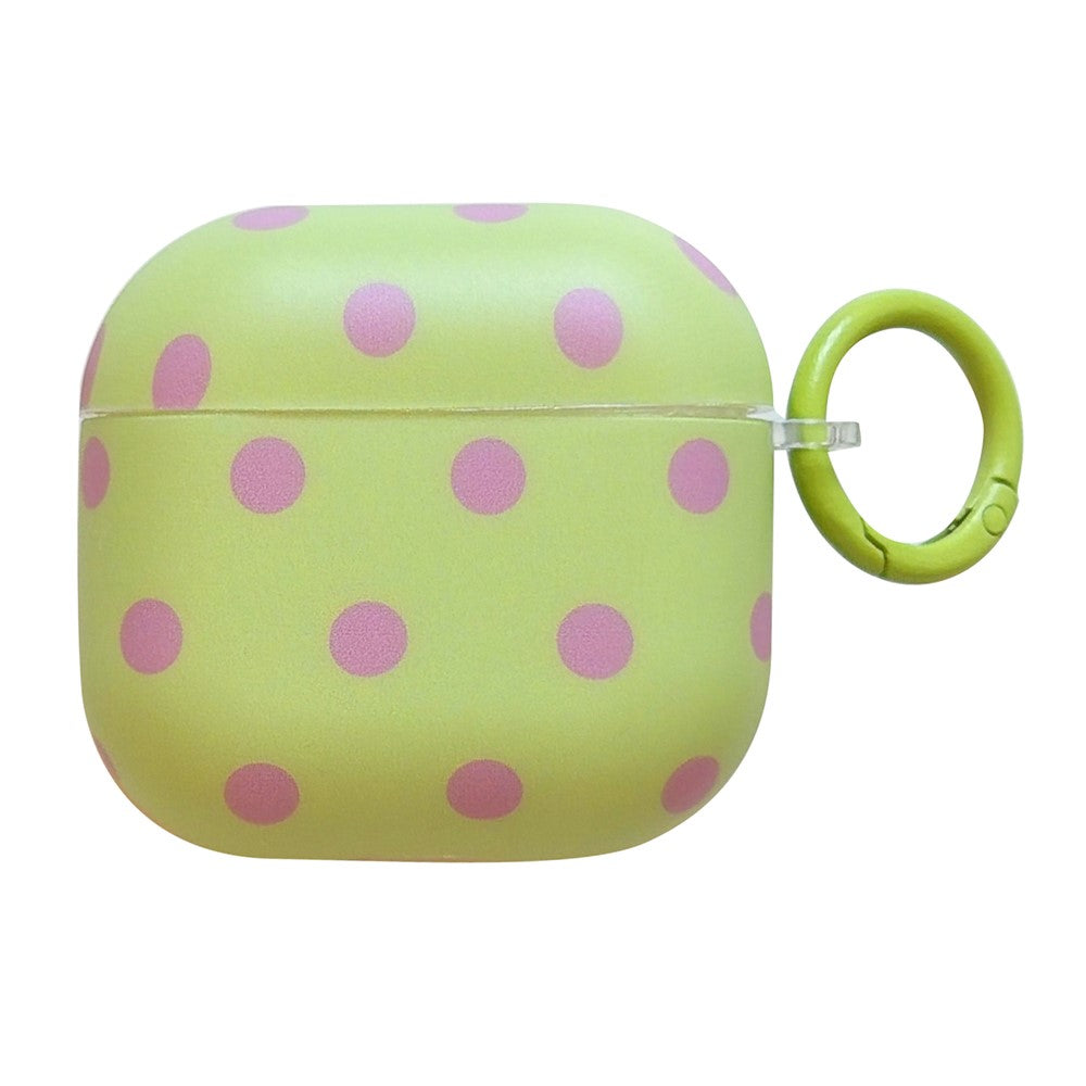 Polka Dot Case Compatible With Apple AirPods 3 Soft TPU Protective Cover with Carabiner Clip