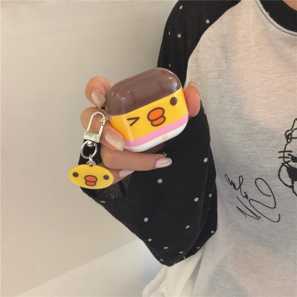 Compatible With AirPods 5 / 4 Protective Case Cute Chicken TPU Anti-drop Wireless Earphone Cover with Pendant Keychain