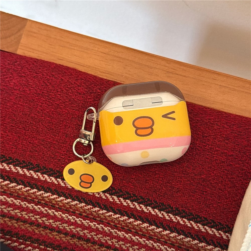 Compatible With AirPods 5 / 4 Protective Case Cute Chicken TPU Anti-drop Wireless Earphone Cover with Pendant Keychain