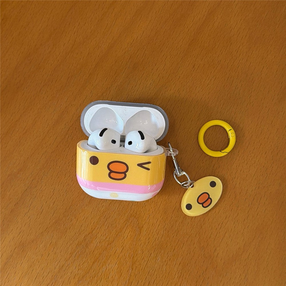 Compatible With AirPods 5 / 4 Protective Case Cute Chicken TPU Anti-drop Wireless Earphone Cover with Pendant Keychain