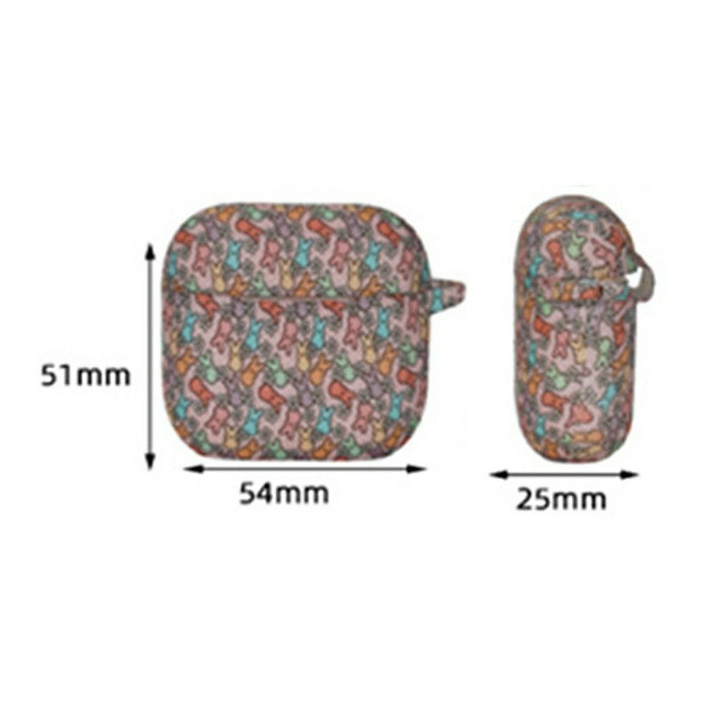 Silicone Case Compatible With AirPods 5 / 4 Cute Rabbit Pattern Earphone Protective Cover with Hanging Buckle