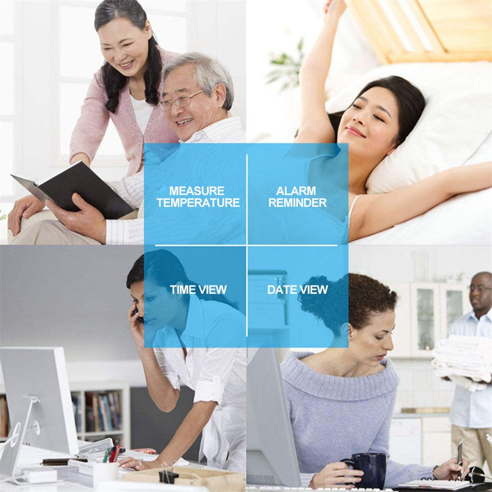 SH-350 Car Thermometer Digital Alarm Clock Auto Vehicles Temperature Gauge with Backlight Car Accessories