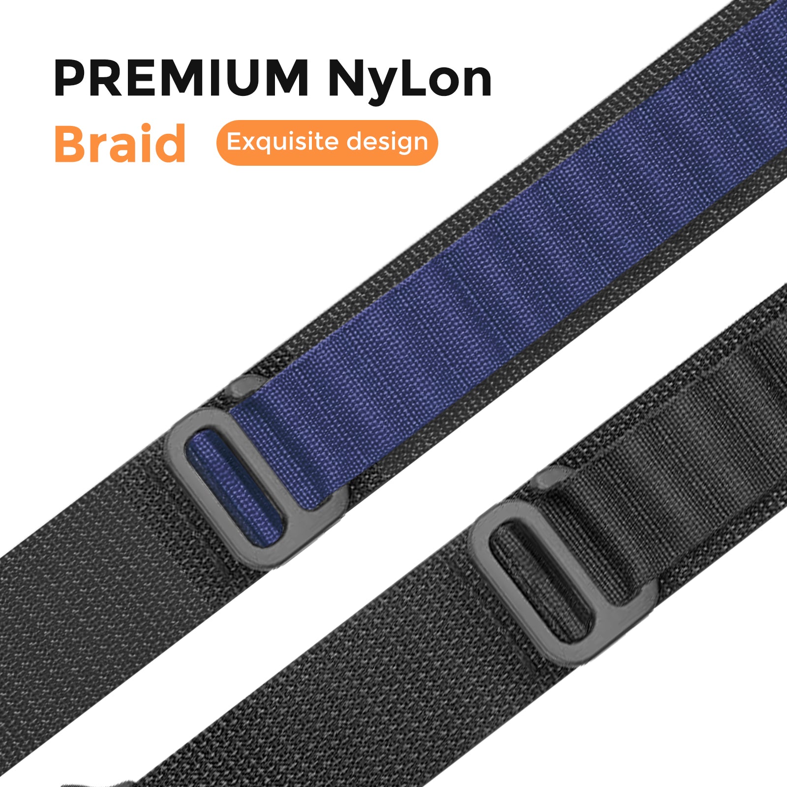 AHASTYLE WG97 For Apple Watch Series 1 2 3 38mm / Series 4 5 6 SE SE (2022) SE (2023) 40mm / 7 8 9 41mm Braided Nylon Strap - Blue