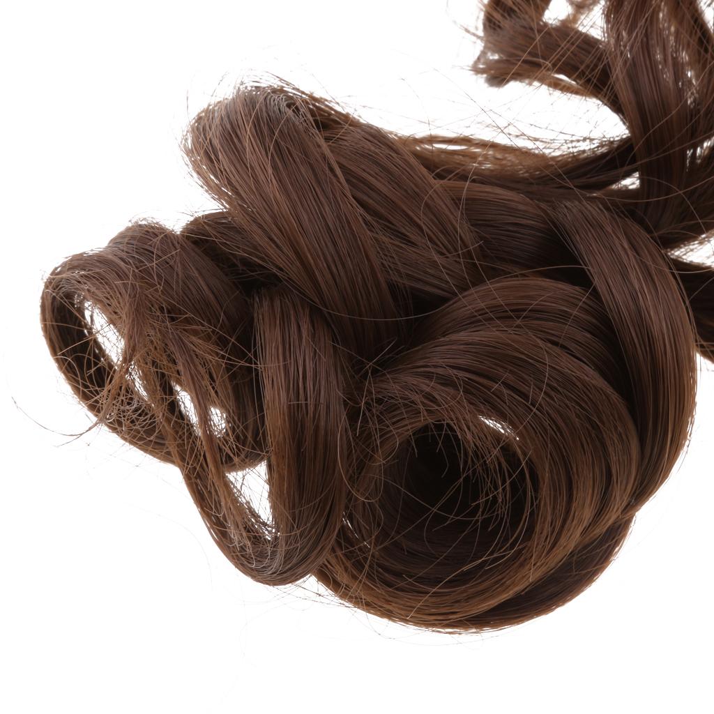 Dolls Long Curly Hair Wig for 18inch Doll DIY Making Coffee