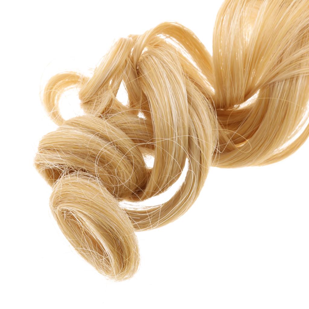 Dolls Long Curly Hair Wig for 18inch Doll DIY Making Gold