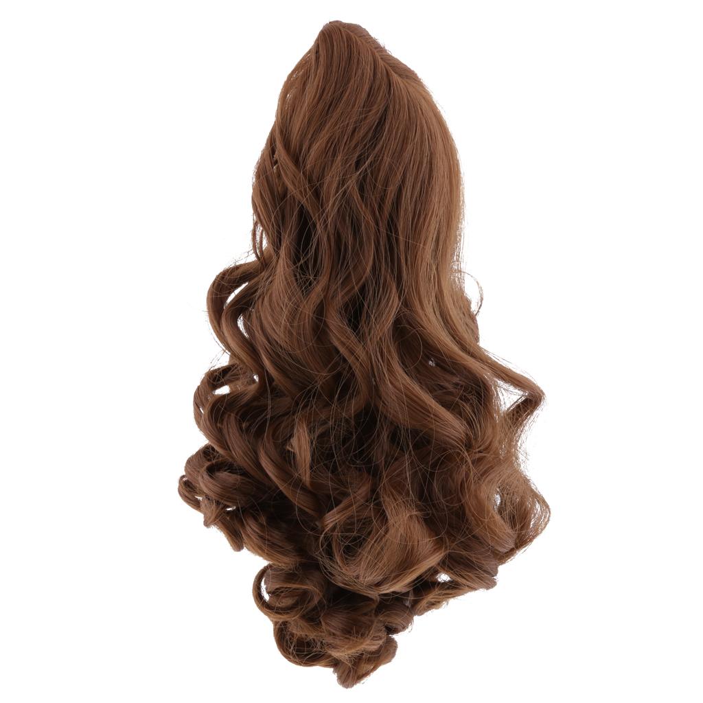 Dolls Long Curly Hair Wig for 18inch Doll DIY Making Brown
