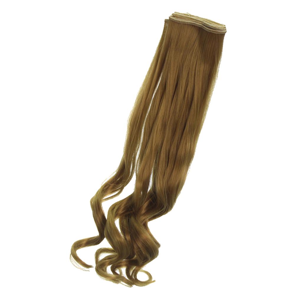 25x100cm DIY Long Curly Wig Hair for BJD SD Dolls DIY Making Light Coffe