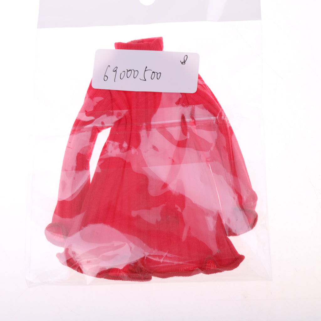 1/6 Scale Long Sleeve Jumper Dress Top for Blythe Azone Licca Doll Red