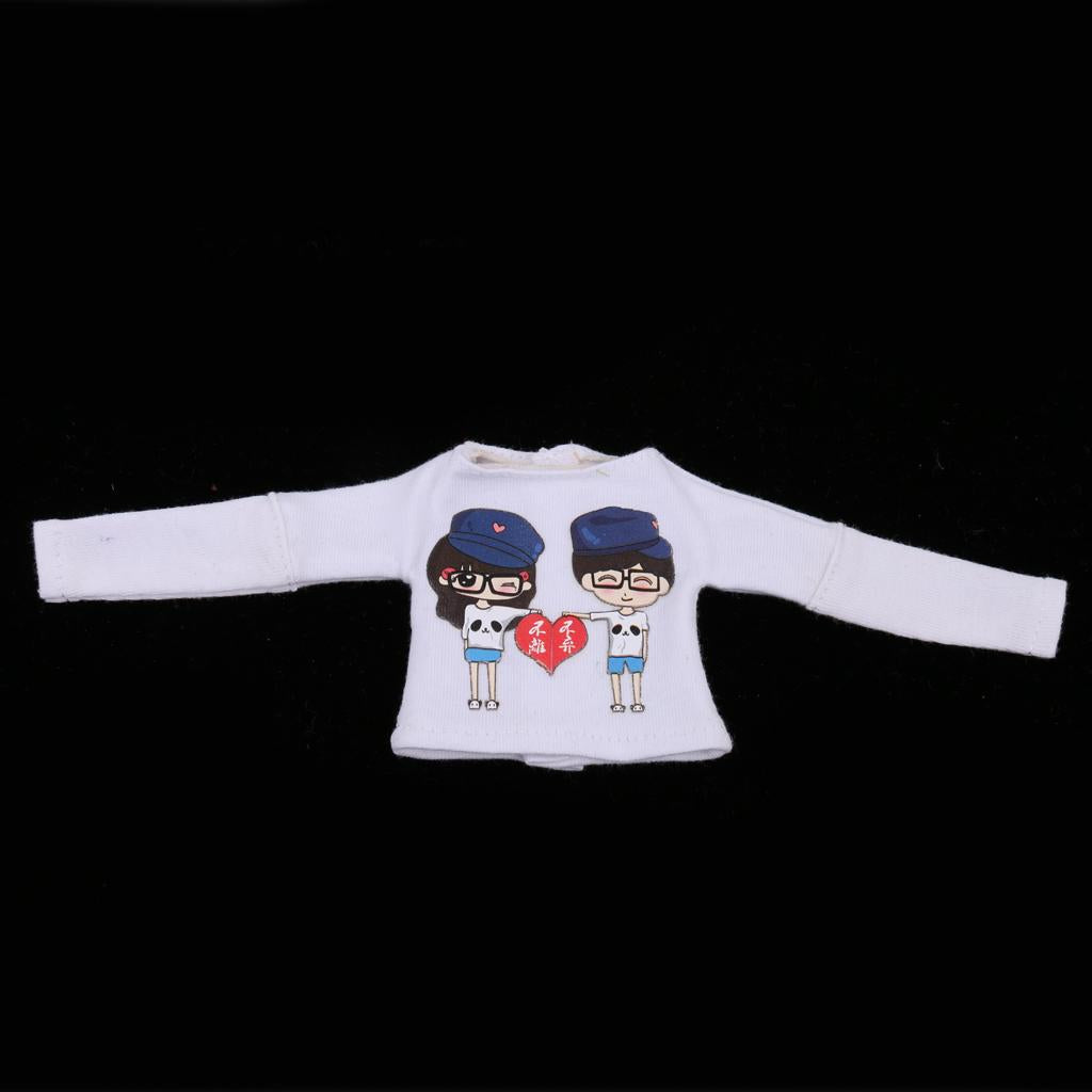 Trendy Tee & Pants Set Outfits Clothes for 1/6 Scale Blythe Azone Licca Doll