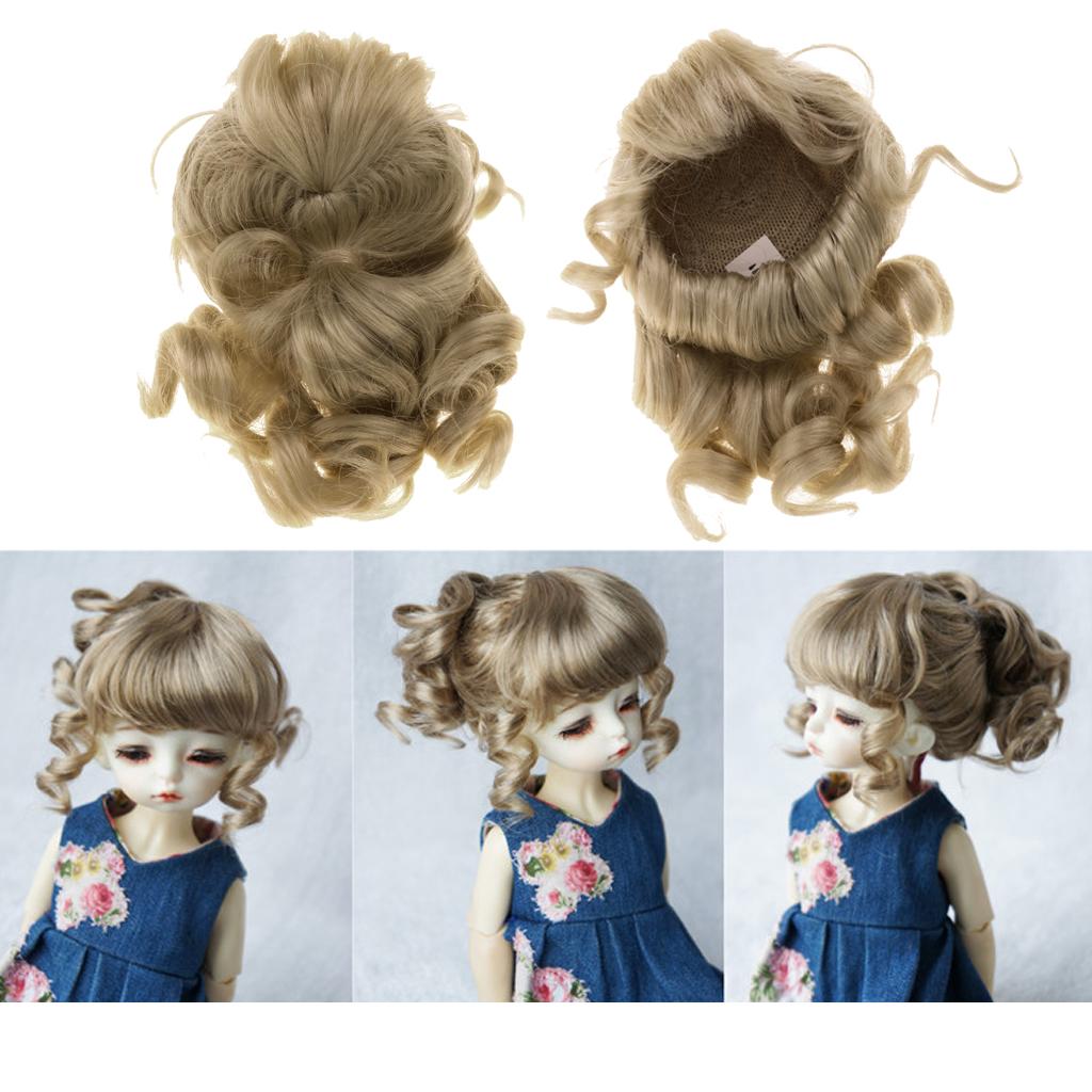 1/6 BJD Wave Curly Wig Hair for Dollfie DIY Hairpiece Making Repair