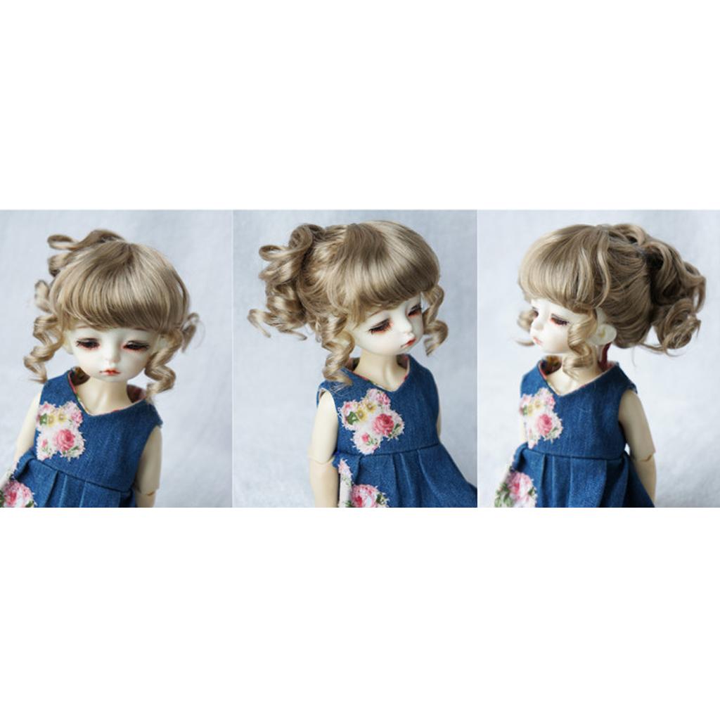 1/6 BJD Wave Curly Wig Hair for Dollfie DIY Hairpiece Making Repair