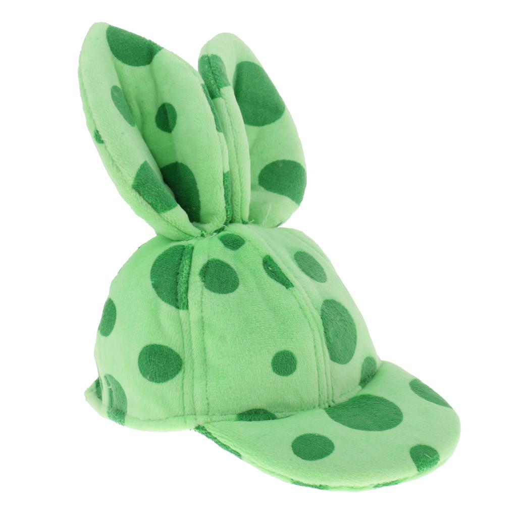 Fashion Stuffed Rabbit Ears Peaked Cap for 1/6 Blythe Doll Outfit Green