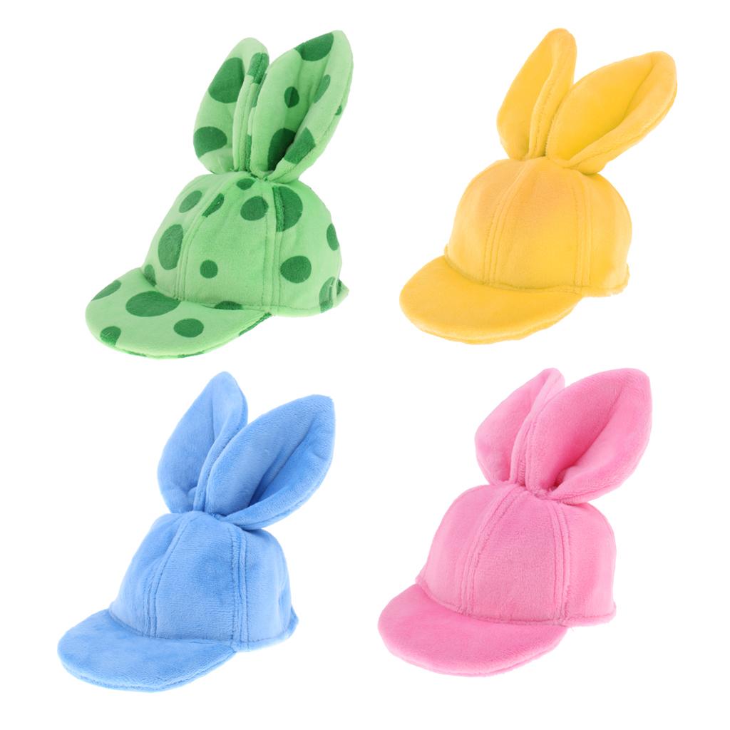 Fashion Stuffed Rabbit Ears Peaked Cap for 1/6 Blythe Doll Outfit Green