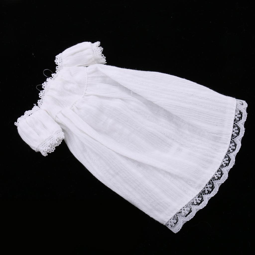 Adorable Lace Strapless Dress Short Sleeve Skirt for 1/6 Blythe Doll Clothes