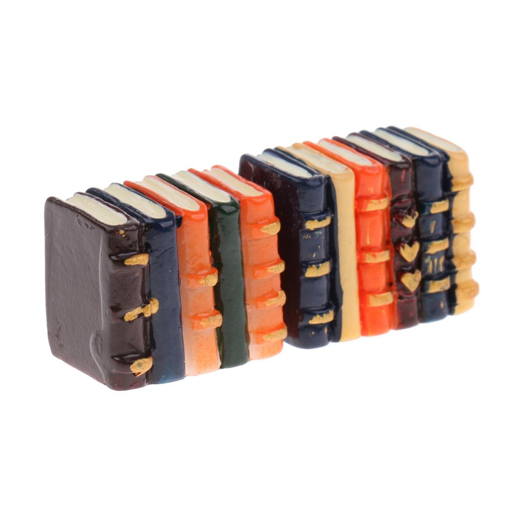 1/12 Scale Resin Books Dollhouse Miniature Bookshelf Decoration