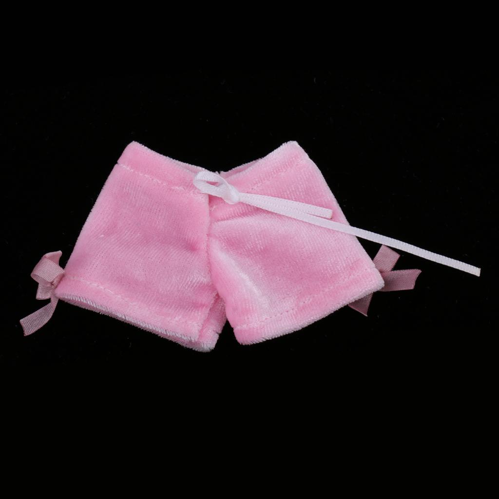 Trendy Pink Plush Trousers Shorts Clothes for 1/6 Blythe Dolls Accessory