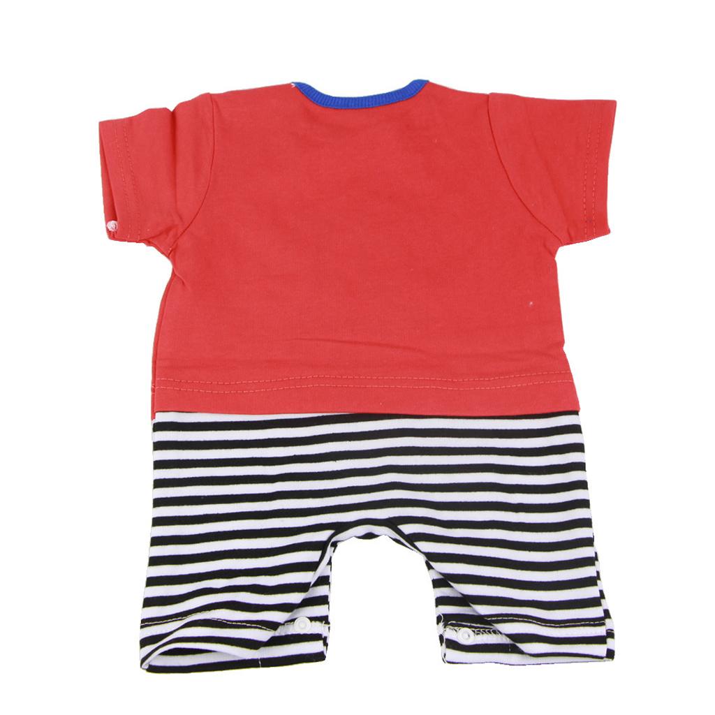 Catoon Printed Rompers Hat Suit Clothes for 22''-23'' Nebworn Baby Doll