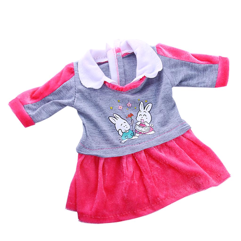Plush Dress Doll Clothing Clothes Suit for18'' Girl Doll Dress Up