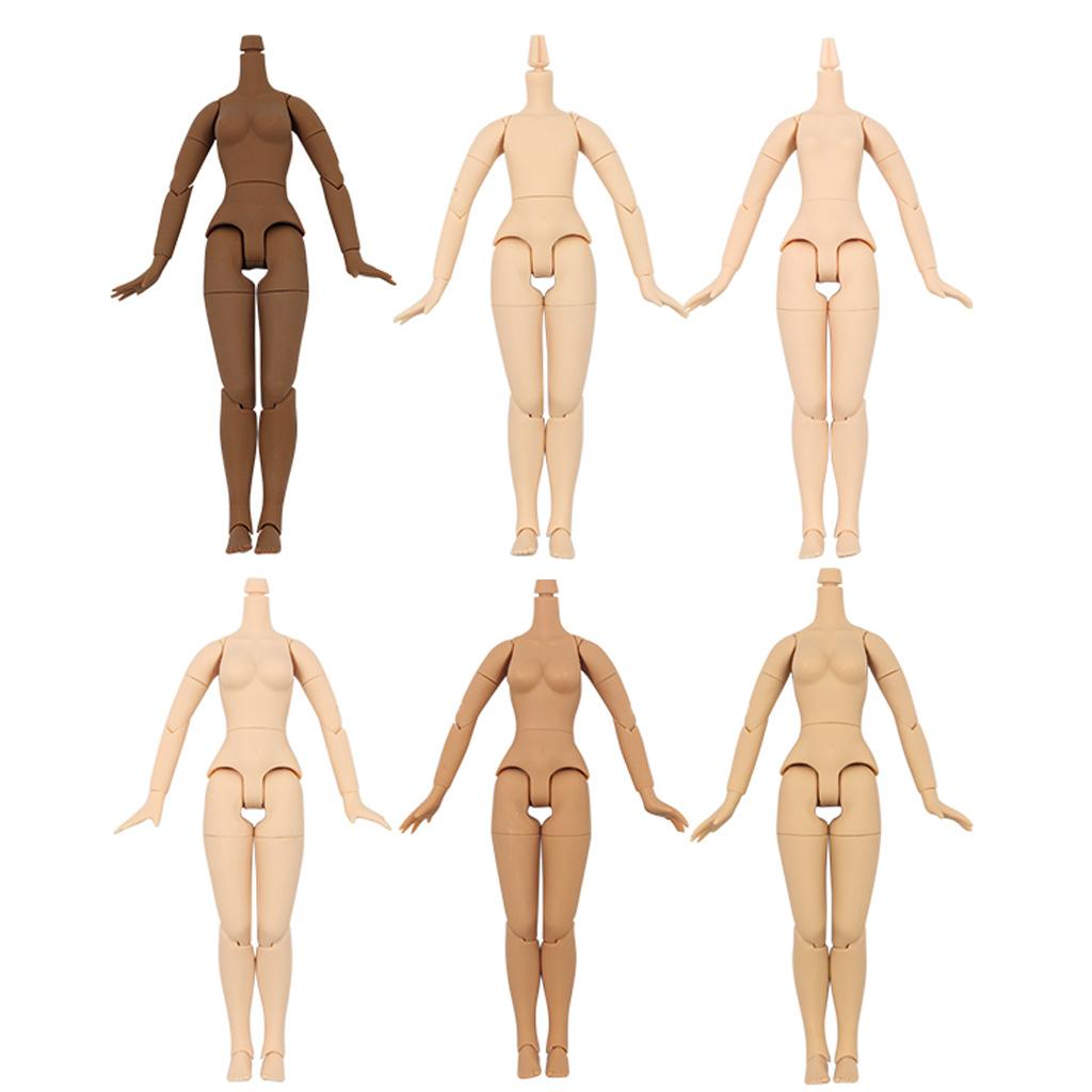 19-Joints Nude Body Parts for 1/6 Neo Blythe Doll Custom Use Black