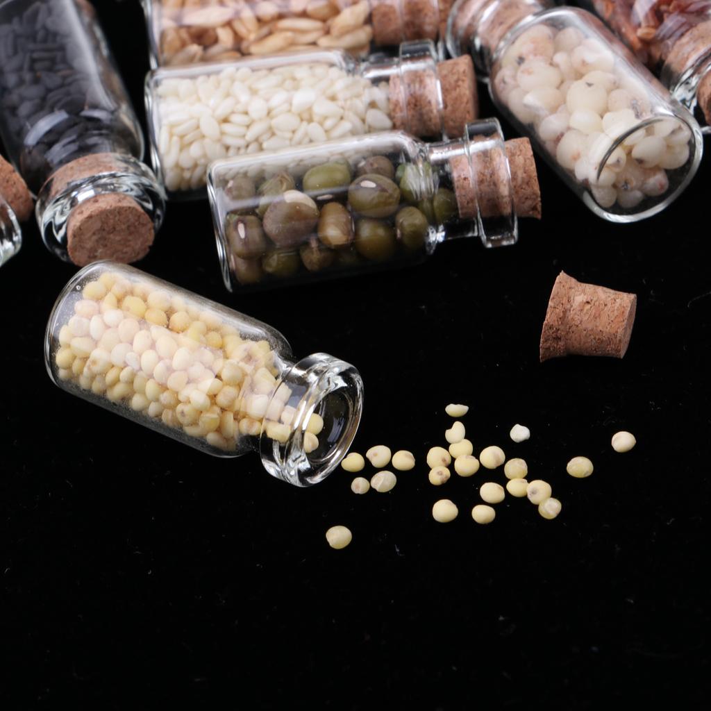 1/12 Dollhouse Miniature Kitchen Accessories Glass Jar with Dried Food Decor