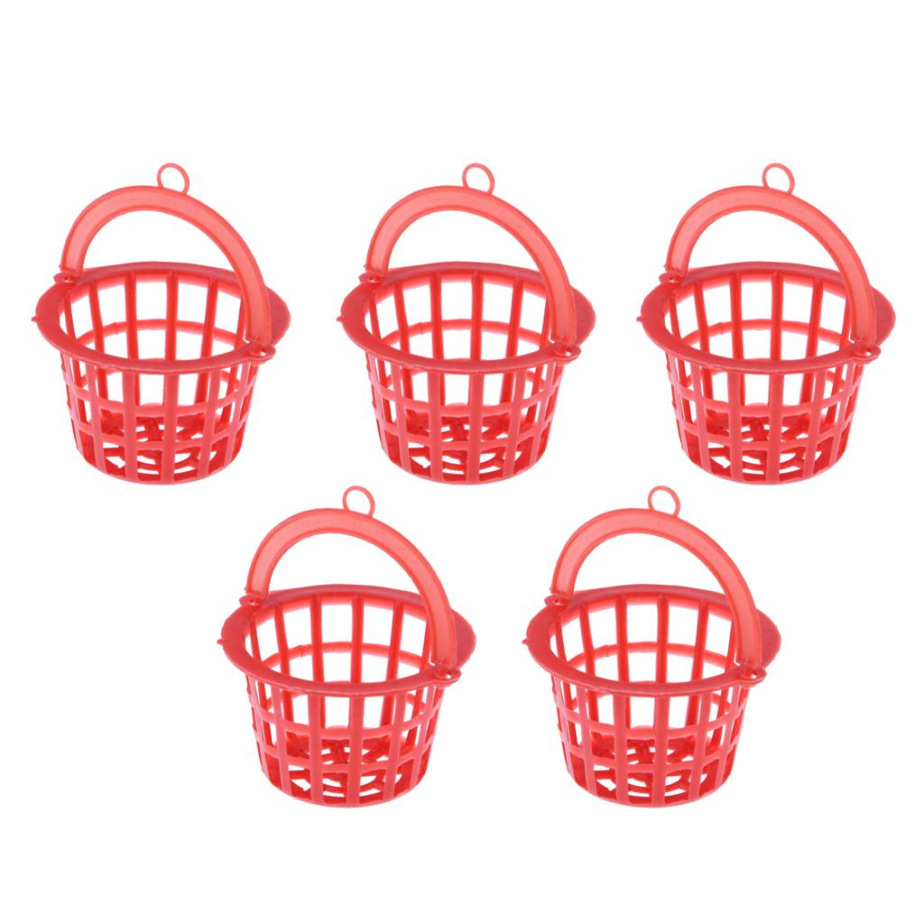 1/12 Dollhouse Miniature Accessories Plastic Mesh Basket Rooms Items
