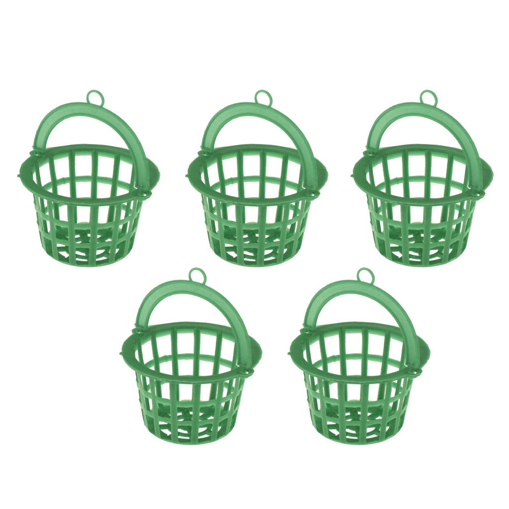 1/12 Dollhouse Miniature Accessories Plastic Mesh Basket Rooms Items Green
