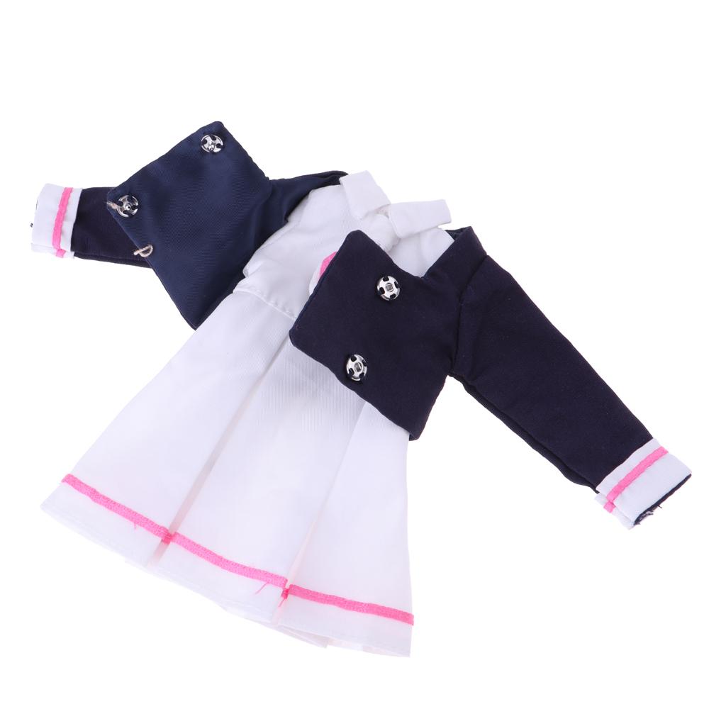 1/6 Scale Schoolgirl Dress Socks Outfit for 12'' Neo Blythe Azone Licca Doll