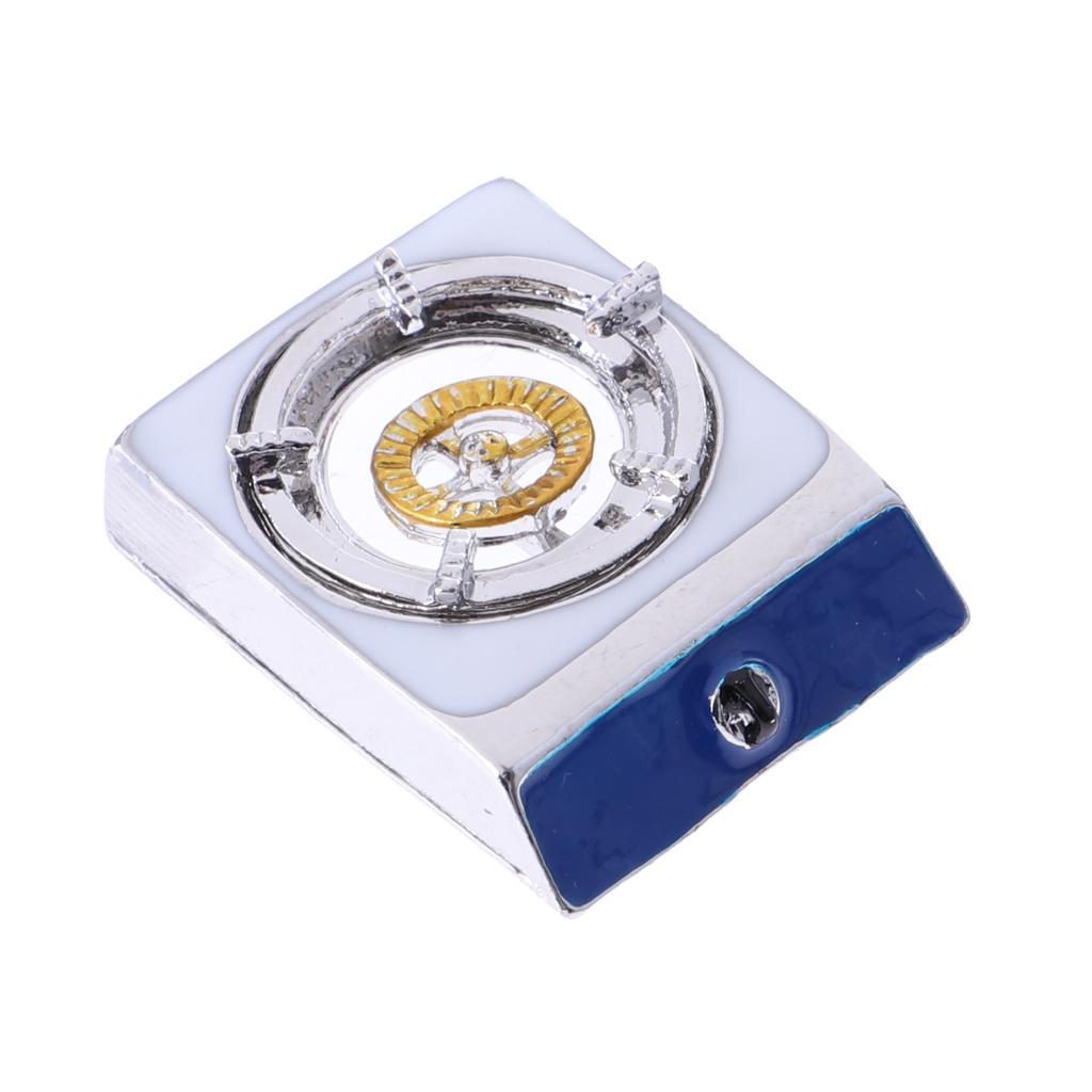 1:12 Dollhouse Miniature Kitchen Metal Single Gas Stove Burner Cooker