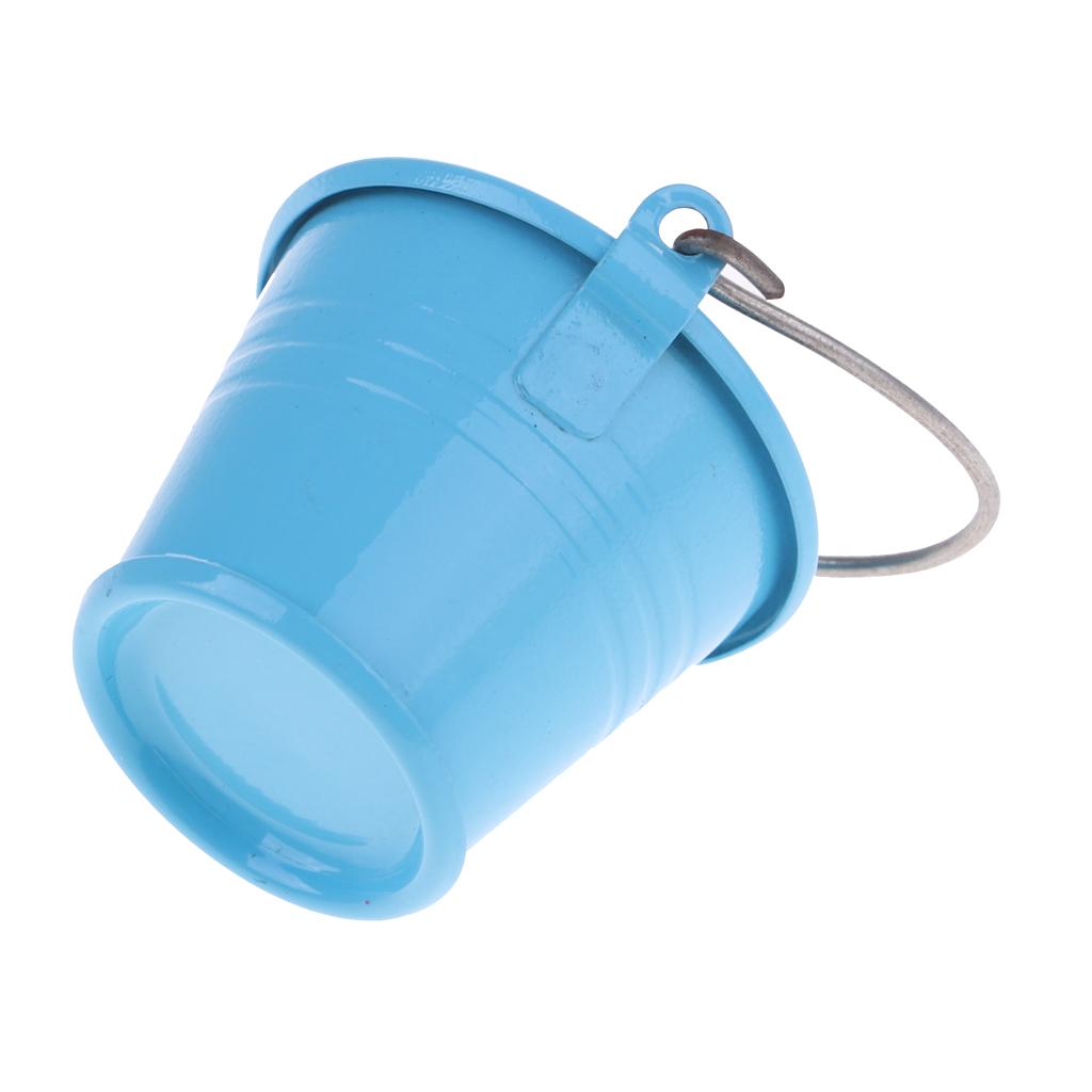 1/12 Dollhouse Miniature Kitchen Garden Water Bucket Pail Furniture Blue