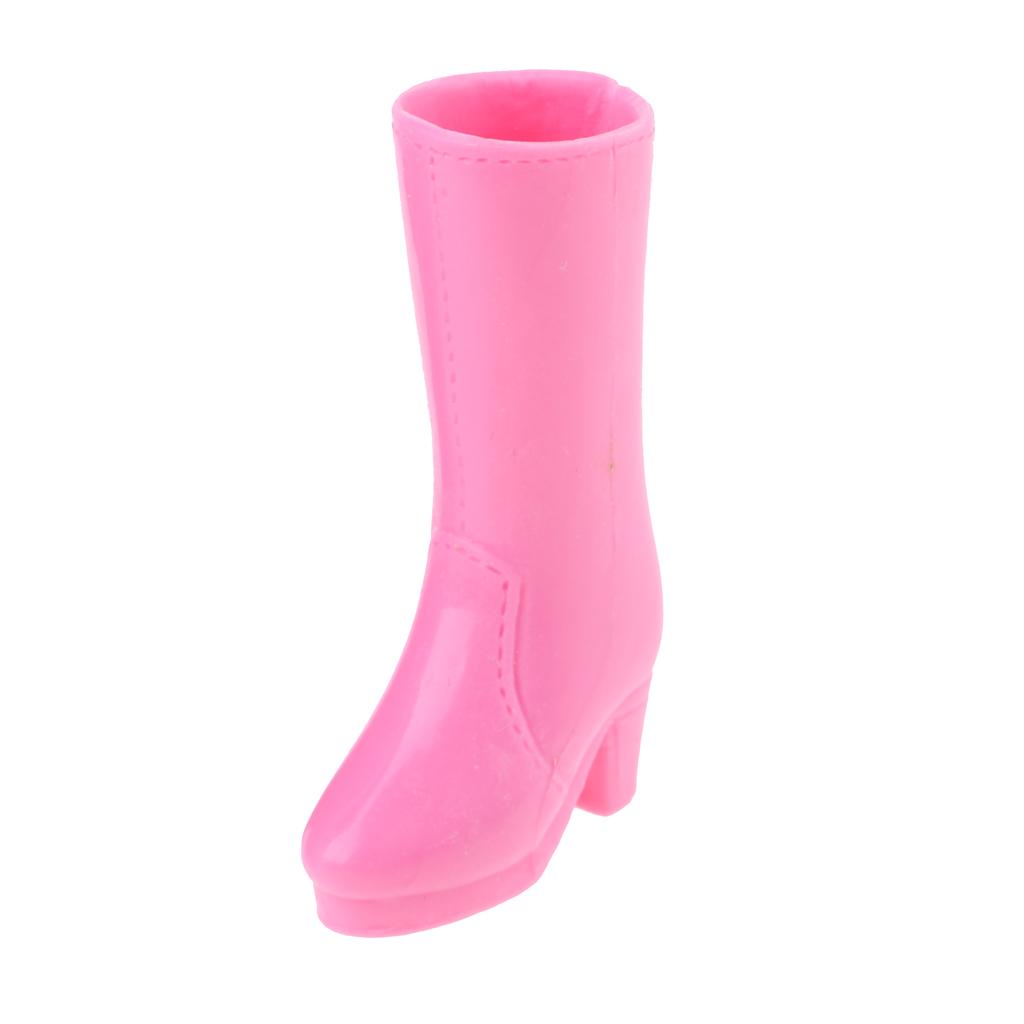 Plastic Boots Shoes for 12inch Blythe 1/6 Licca Doll Clothing Accessory Pink