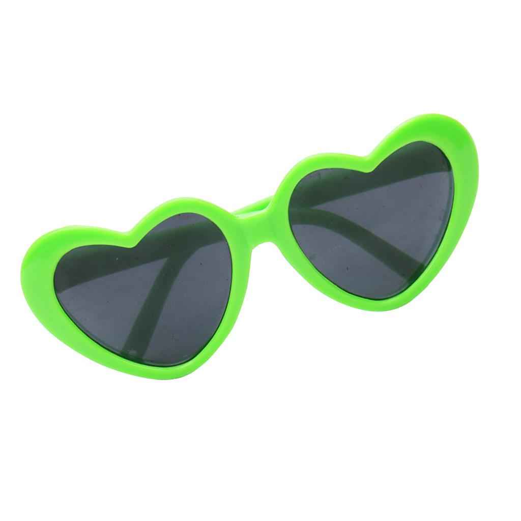Pair of Eyewear Heart Frames Glasses for 18inch American Doll Green