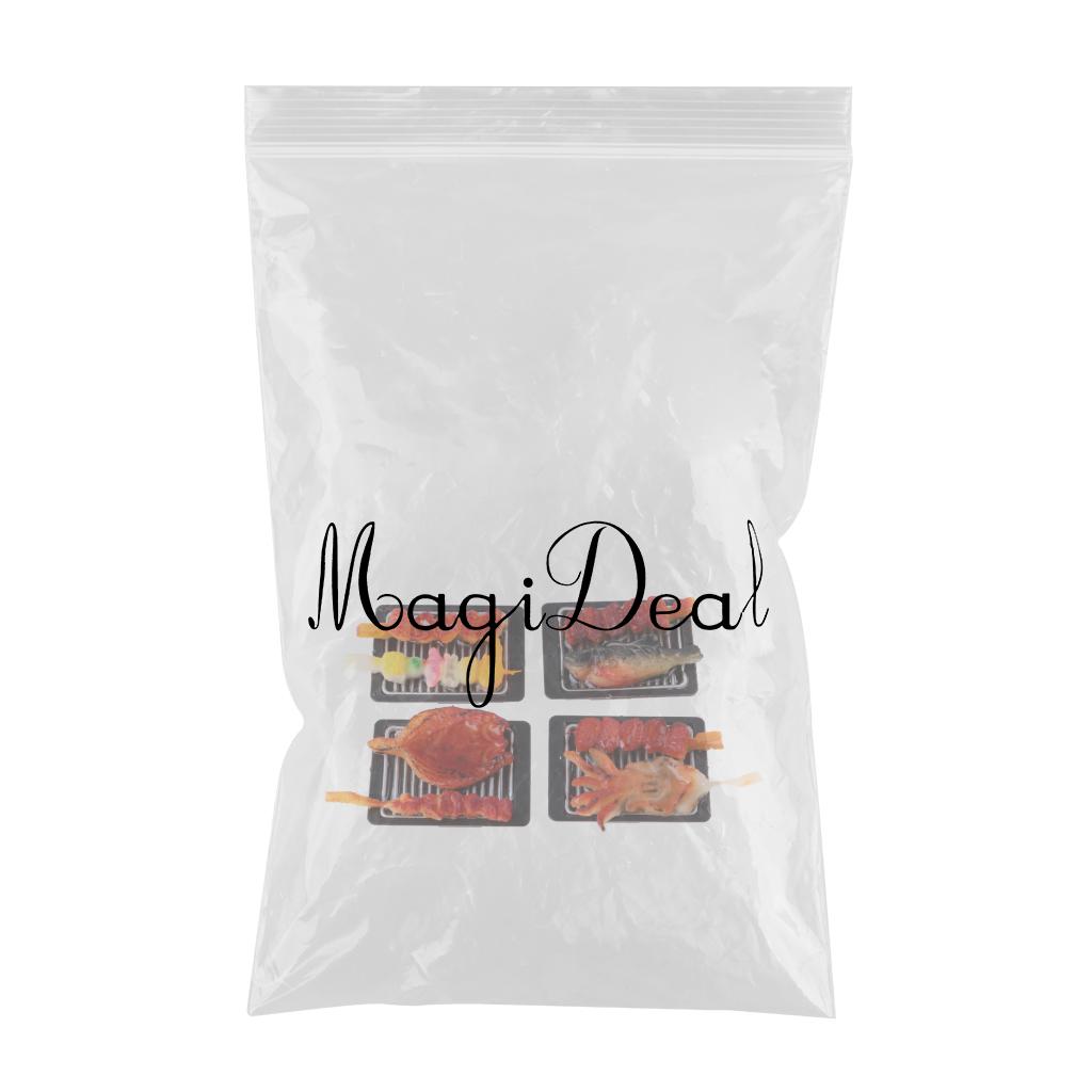 4pcs 1/6 Dollhouse Miniature Kitchen Food Barbecue BBQ - Iron Plate