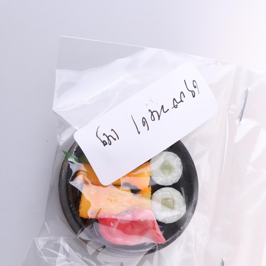 1/6 1/12 Dollhouse Miniatures Vivid Japanese Food Sushi - Round Plate A