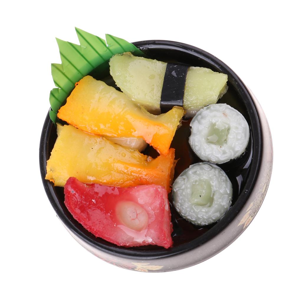1/6 1/12 Dollhouse Miniatures Vivid Japanese Food Sushi - Round Plate A