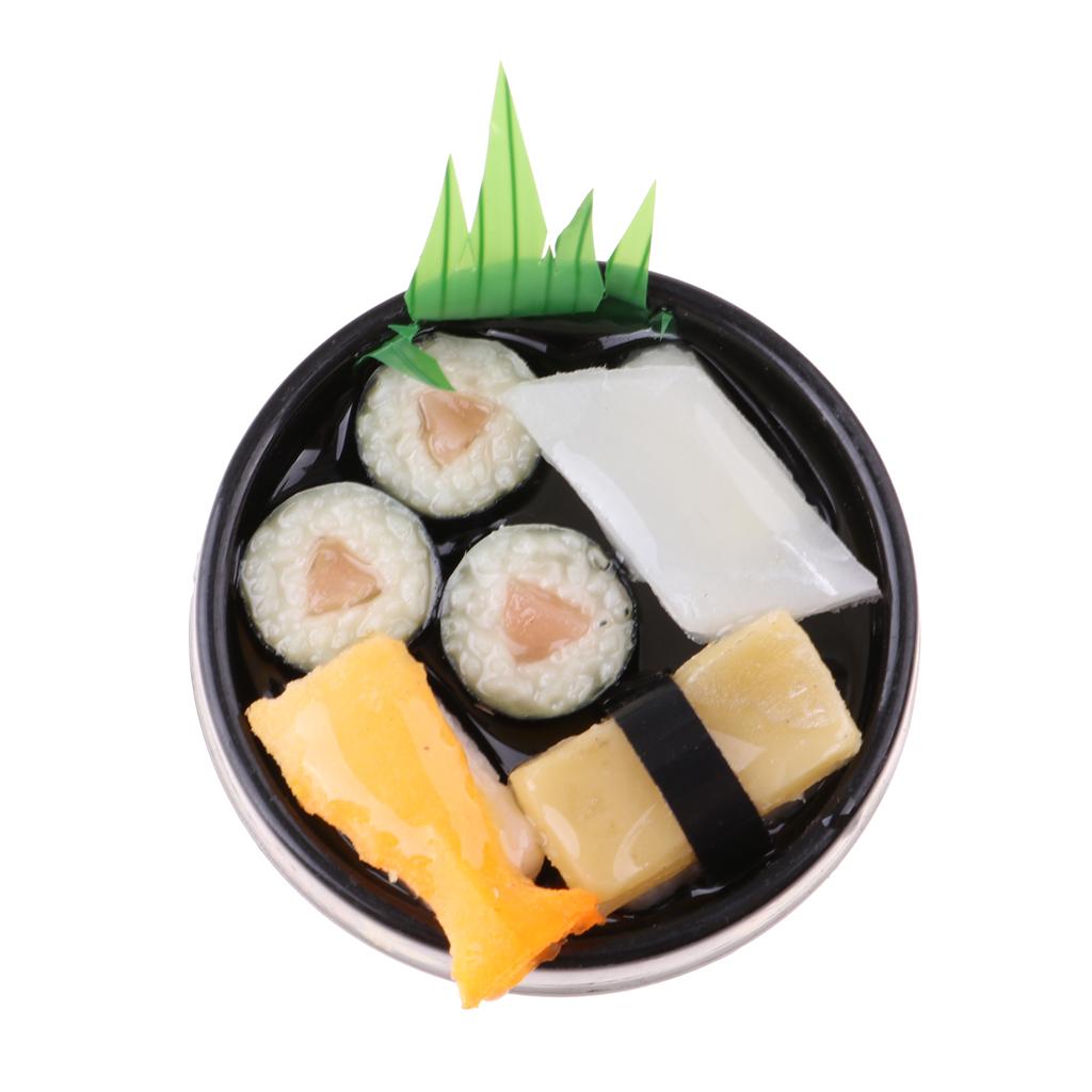1/6 1/12 Dollhouse Miniatures Vivid Japanese Food Sushi - Round Plate B