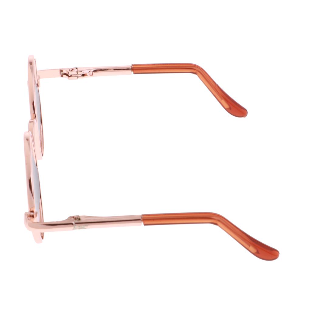 Golden Frame Triangle Lens Glasses Sunglasses for Blythe Dolls Green