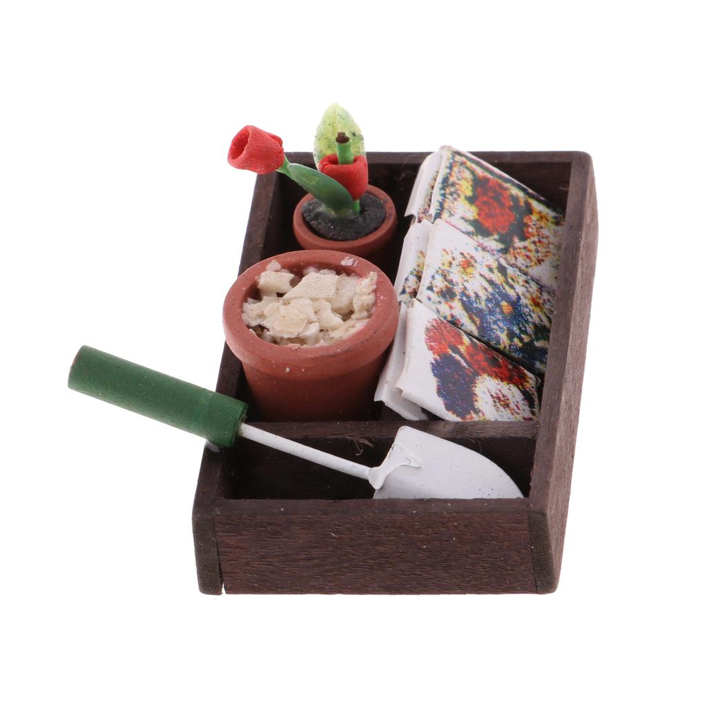 1/12 Dollhouse Miniature Horticulture Gardening Box Kit