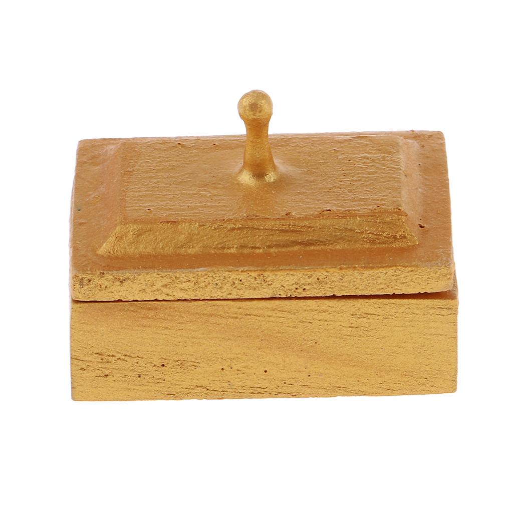 1/12 Sewing Box Set Knitting Threaded Spool Wooden Miniature Dollhouse Decor