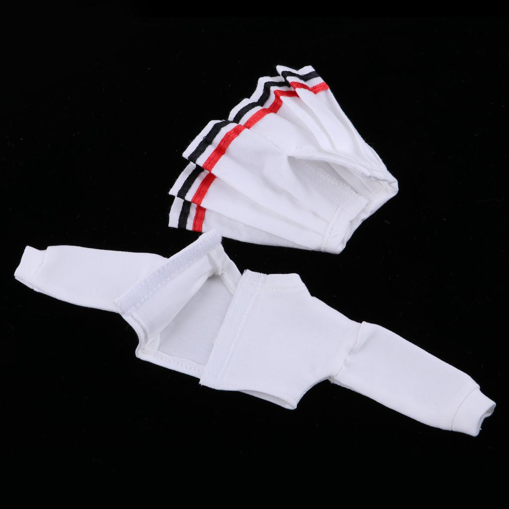 1/6 Top and Pleated Skirt Suit for Blythe Azone Licca Doll White