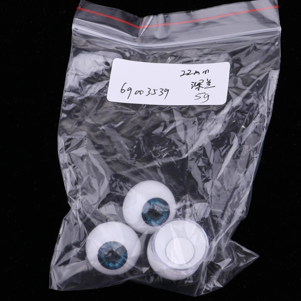 22mm Acrylic Eyeballs Eyes for Newborn Baby Doll BJD Doll Accs DIY Dark Blue