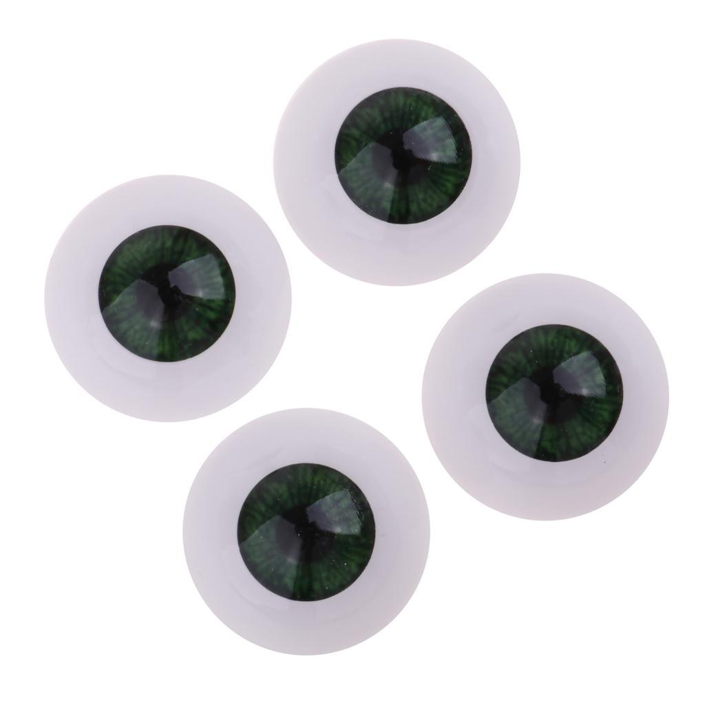 24mm Acrylic Eyeballs Safety Eyes For Baby Doll DIY Making Green