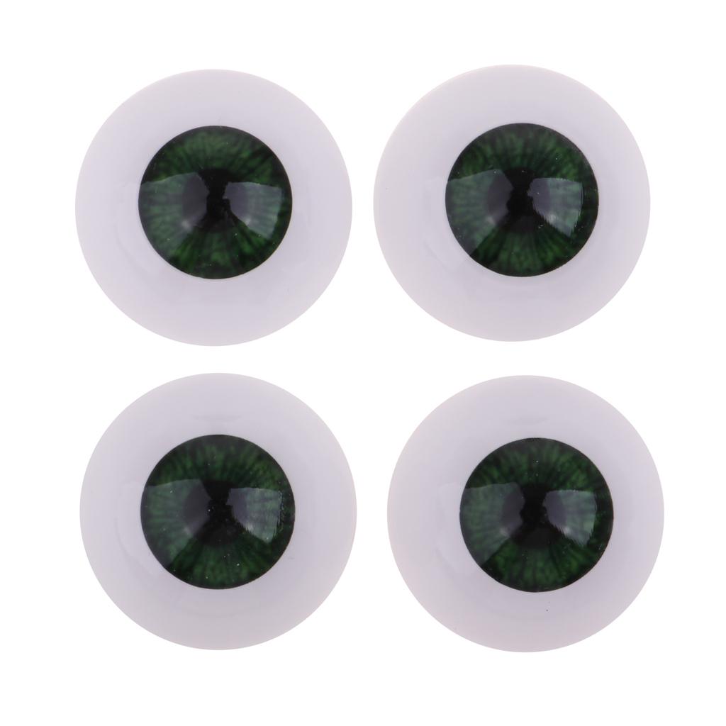 20mm Acrylic Eyeballs Safety Eyes For Baby Doll DIY Making Green