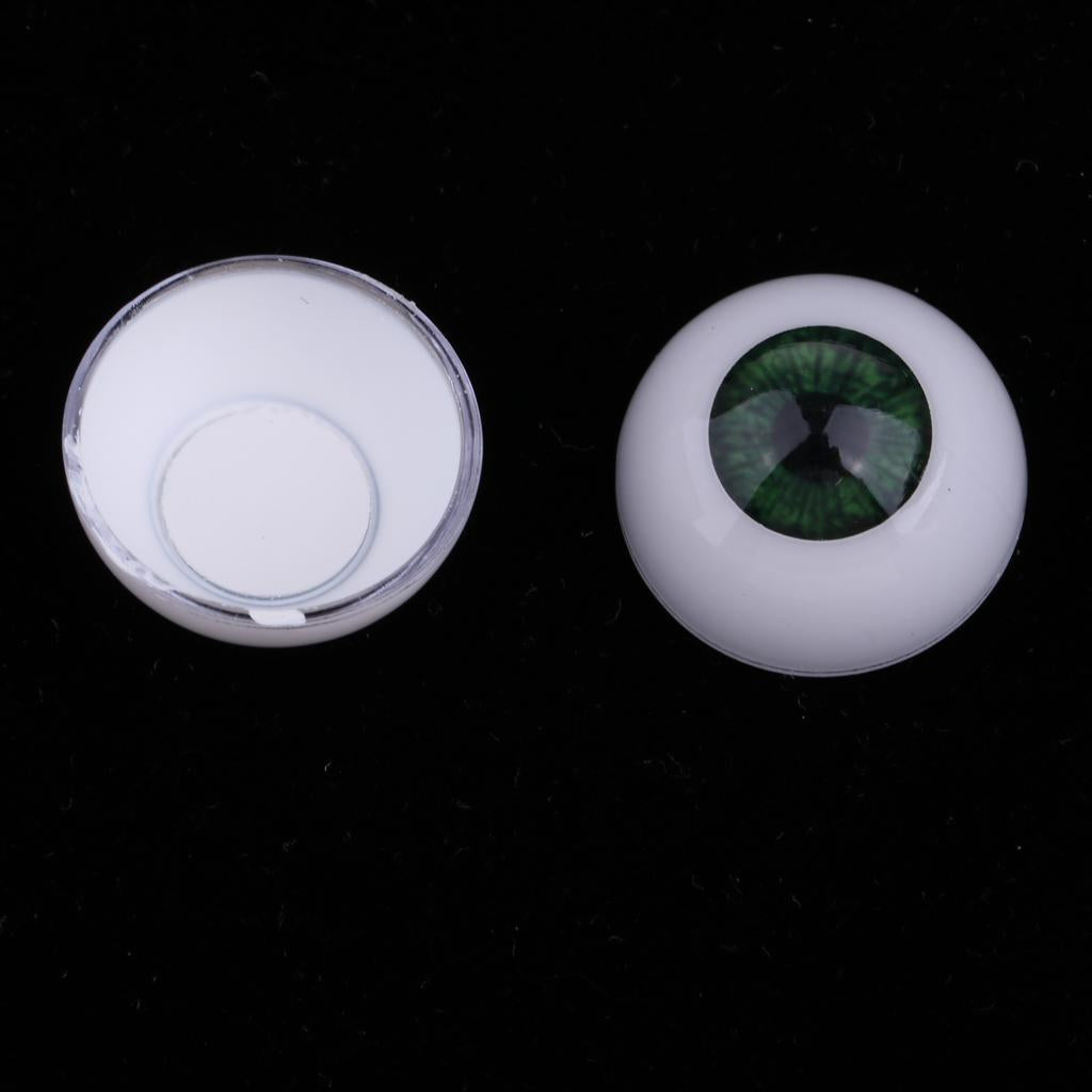 20mm Acrylic Eyeballs Safety Eyes For Baby Doll DIY Making Green