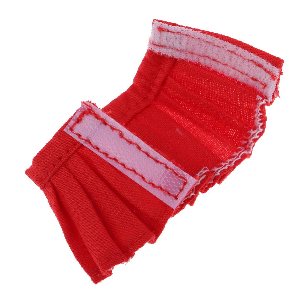 Handmade Pleated Skirt for OB11 Mini Blythe Doll Dress Up Accessory Red