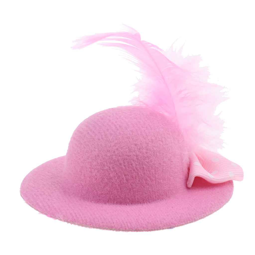 6Pcs Fashion Lady Bowler Doll Hat Caps for28-30cm Barbie Doll Clothes Accs